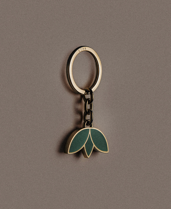 Ethr: Leaf Monogram — Keychain